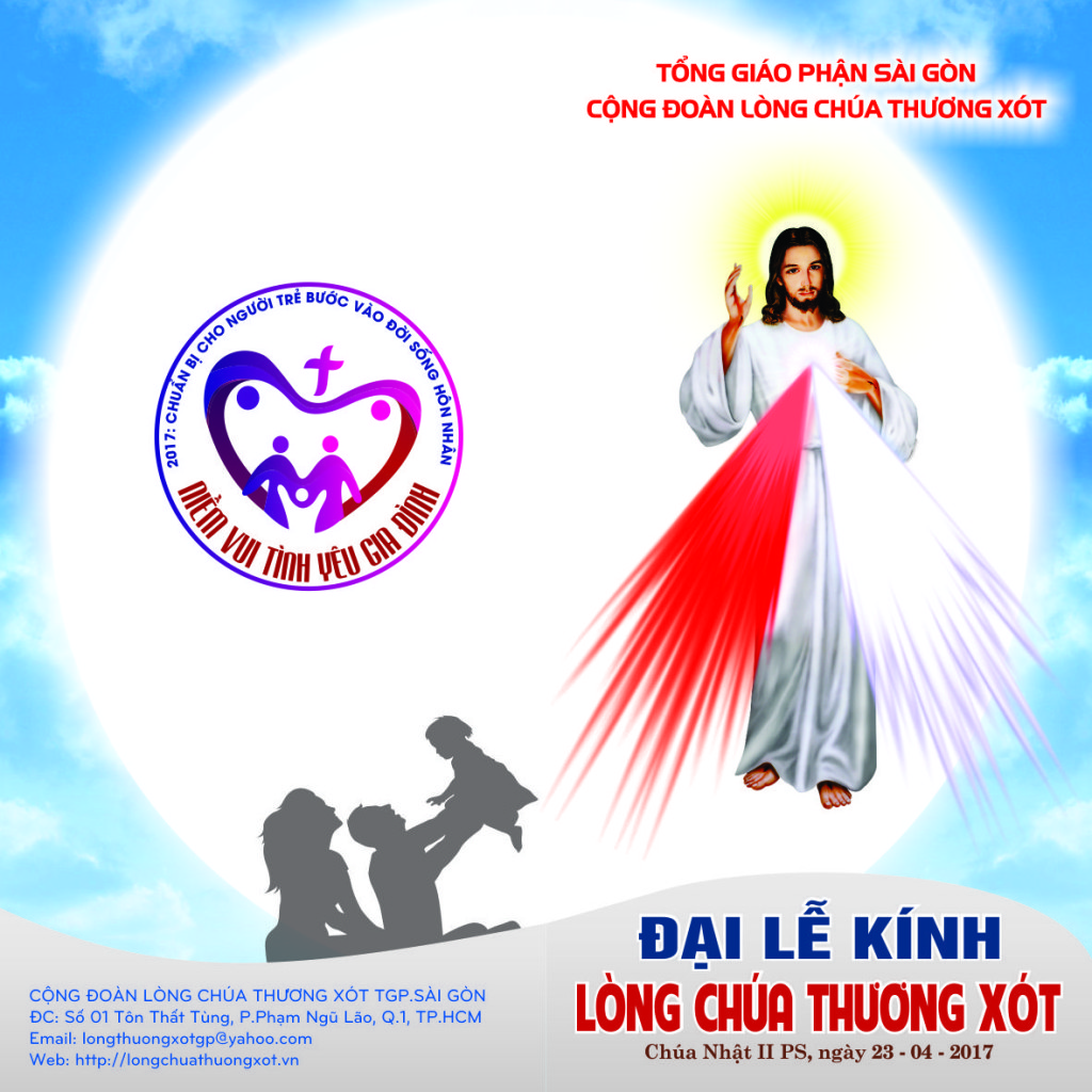 THIỆP MỜI ĐẠI LỄ KÍNH LÒNG CHÚA THƯƠNG XÓT 2017 – Lòng Chúa thương xót