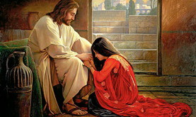 jesus and red girl 1