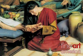 WOMAN WASHING JESUS'FEET